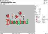 Disneyland Baloons Embroidery File 6 sizes