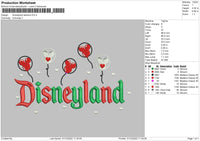 Disneyland Baloons Embroidery File 6 sizes