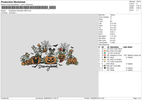 Dland Halloween 0909 Embroidery File 6 sizes