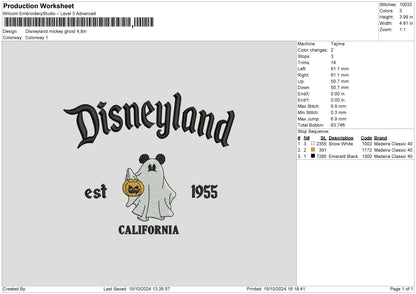 Dland Mickeyghost Embroidery File 6 sizes