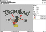 Dland Mickey Kiss Embroidery File 6 sizes