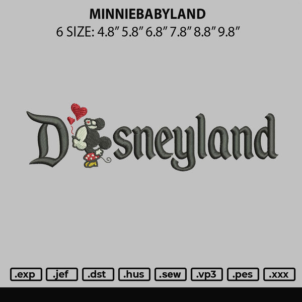 Minniebabyland Embroidery File 6 sizes