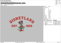 Disneyland Minnie Xmas Embroidery File 5 sizes