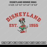 Disneyland Minnie Xmas Embroidery File 5 sizes