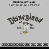 Minnie Ghost Land Embroidery File 6 sizes