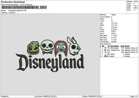 Dland Nightmare Embroidery File 6 sizes