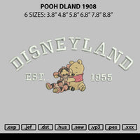 Pooh Dland 1908 Embroidery FIle 6 sizes