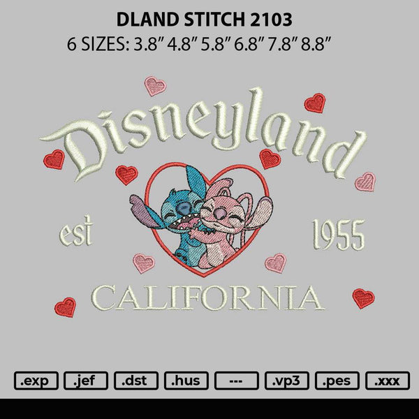 Dland Stitch 2301 Embroidery File 6 sizes