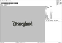 Disneyland Text Embroidery File 4 size