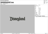 Disneyland Text Embroidery File 4 size