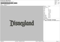 Disneyland Text Embroidery File 4 size