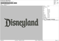 Disneyland Text Embroidery File 4 size