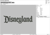 Disneyland Text Embroidery File 4 size