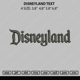 Disneyland Text Embroidery File 4 size