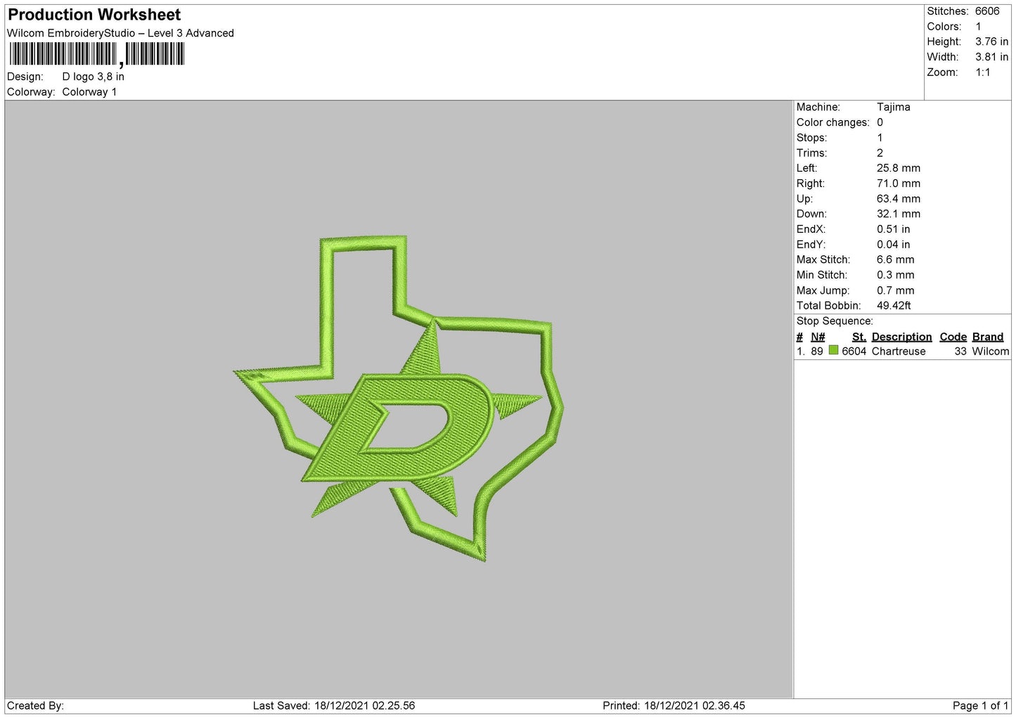 DLogo Embroidery File 4 size