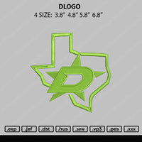 DLogo Embroidery File 4 size