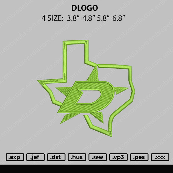 DLogo Embroidery File 4 size