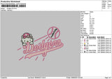 Hk Dodgerstext 1809 Embroidery File 6 sizes