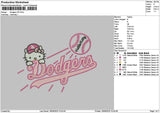 Hk Dodgerstext 1809 Embroidery File 6 sizes