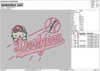 Hk Dodgerstext 1809 Embroidery File 6 sizes