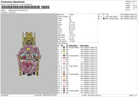 Doflamingo Embroidery File 4 sizes
