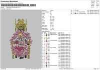 Doflamingo Embroidery File 4 sizes