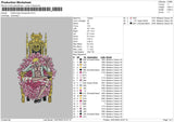Doflamingo Embroidery File 4 sizes