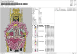 Doflamingo Embroidery File 4 sizes
