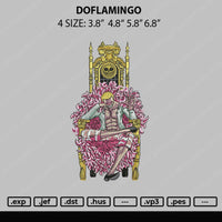 Doflamingo Embroidery File 4 sizes