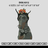 Dog 0312 Embroidery File 6 sizes