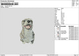 Dog 0812b Embroidery File 6 sizes