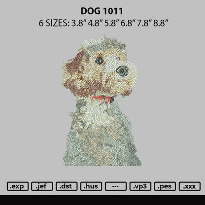 Dog 1011 Embroidery File 6 sizes