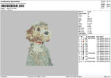 Dog 1011 Embroidery File 6 sizes