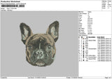 Dog Head 1112 Embroidery File 6 sizes