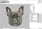 Dog Head 1112 Embroidery File 6 sizes