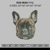 Dog Head 1112 Embroidery File 6 sizes