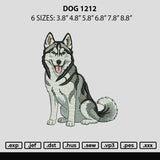 Dog 1212 Embroidery File 6 sizes