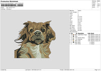 Dog 1307 Embroidery File 6 sizes