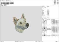 Dog 1801 Embroidery File 6 sizes