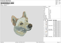 Dog 1801 Embroidery File 6 sizes