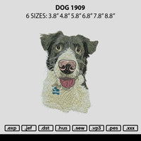 Dog 1909 Embroidery File 6 sizes