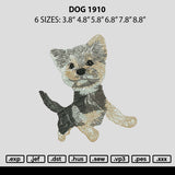 Dog 1910 Embroidery File 6 sizes