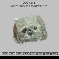 Dog 1512 Embroidery File 6 sizes