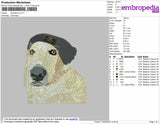 Dog Benny Embroidery File 4 Size