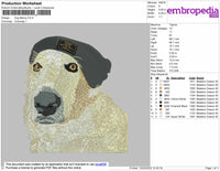 Dog Benny Embroidery File 4 Size