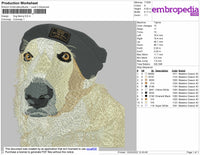 Dog Benny Embroidery File 4 Size