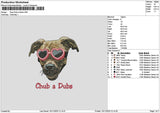Dog Chub Embroidery File 6 sizes
