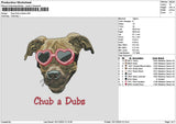 Dog Chub Embroidery File 6 sizes
