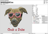 Dog Chub Embroidery File 6 sizes