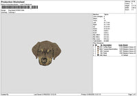 Dog Head 0105 Embroidery File 6 sizes